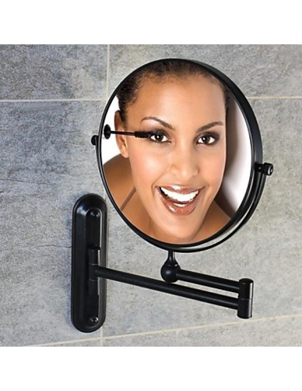 Oil-rubbed Bronze Finish  180-degree Rotating Circle Wall Mount 360-degree Rotating  Cosmetic Mirror  